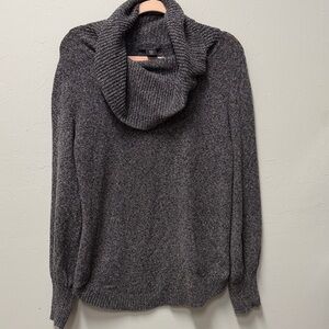 Tahari Charcoal Cowl Neck Sweater